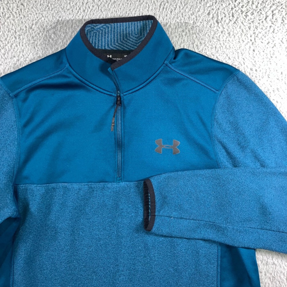 Under Armour 1/4 Zip Jacket Men Medium Loose Fit Coldgear Infrared Outdoor